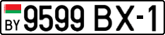 License plate Belarus, Cars (2004)