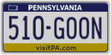 Pennsylvania, Vanity Plates
