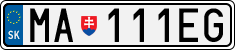 License plate of Slovakia, Cars