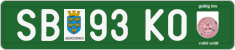 License plate of Austria, Export transit plates