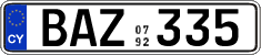 License plate of Cyprus, Regular plates