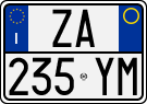 License plate of Italy, Cars (1994 year series)