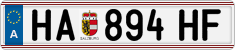 License plate of Austria, Regular plates