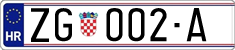 License plate of Croatia, Regular plates