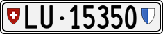 License plate of Switzerland, Cars