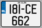 License plate of Ireland, Regular plates