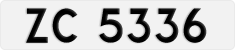License plate of Hong Kong, AB 1234