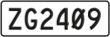License plate of New Zealand, AB1(234)