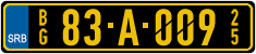 License plate of Serbia, Diplomatic