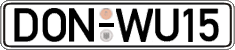 German license plate, Regular plates