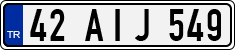 License plate of Turkey, Regular plates