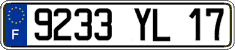 French license plate, FNI