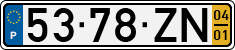 License plate of Portugal, Regular plates