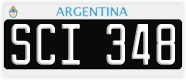 License plate of Argentina, Cars (1995, ABC 123)