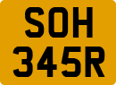 License plate of the United Kingdom, 1963 year system