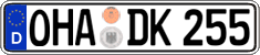 German license plate, Regular plates