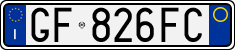License plate of Italy, Cars (1994 year series)