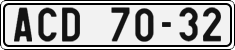 License plate of the Czech Republic, Cars (1960)