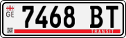 License plate of Georgia, Export transit plates