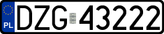 License plates of Poland, Regular car plates