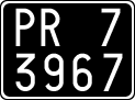 License plate of Italy, Cars (1927 year series)