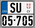 License plate of Serbia, Motorcycles