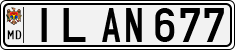 License plate of Moldova, Cars (1992)