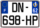 French license plate, SIV (ordinary)
