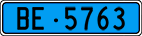 License plate of Switzerland, Work and fire vehicles (blue)