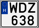 license plates of Hungary, Cars (1990)