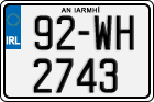 License plate of Ireland, Regular plates
