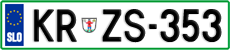 License plate of Slovenia, Cars