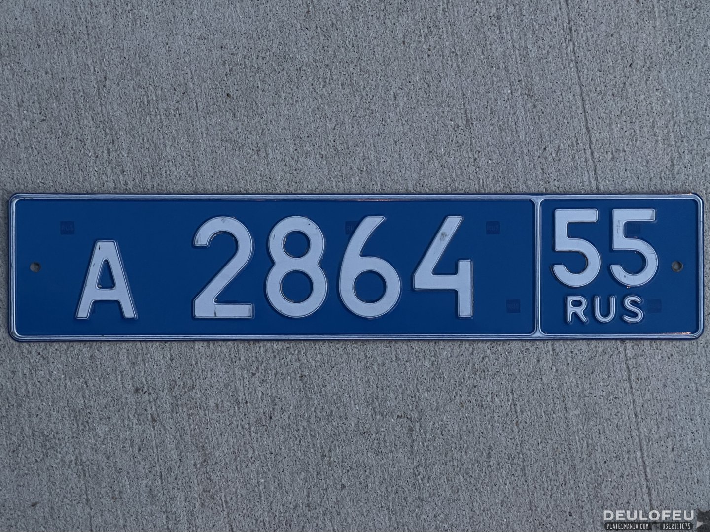 а 2864 55, License plate without vehicle 