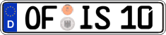 German license plate, Regular plates