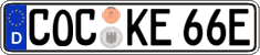 German license plate, Electric vehicles