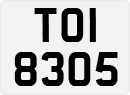 License plate of the United Kingdom, Northern Ireland (1966)