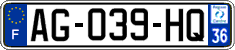 French license plate, SIV (ordinary)
