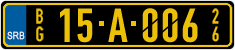 License plate of Serbia, Diplomatic