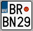 License plate of Montenegro, Motorcycles