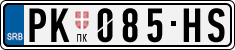 License plate of Serbia, Cars