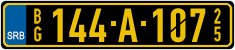 License plate of Serbia, Diplomatic