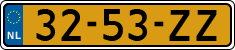 License plate of the Netherlands, Except vehicles / Oldtimers