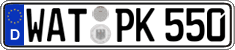 German license plate, Regular plates