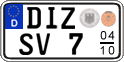 German license plate, Seasonal plates