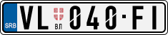 License plate of Serbia, Cars