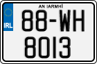 License plate of Ireland, Regular plates