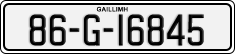 License plate of Ireland, Regular plates