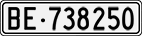License plate of Switzerland, Cars