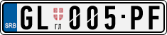 License plate of Serbia, Cars