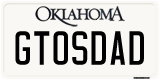 Oklahoma, Vanity Plates